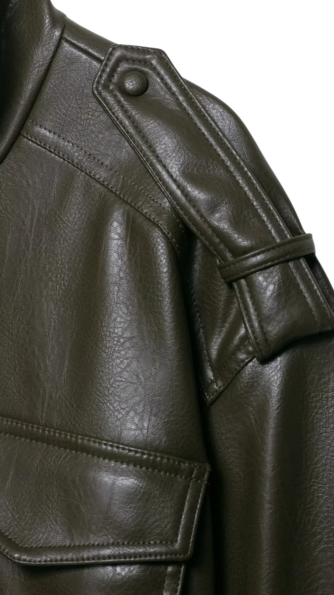 Kaya – Cropped PU-Leather Bomber