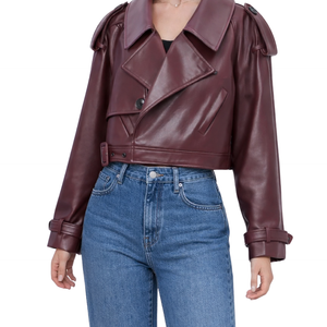 Moni – Asymmetrische Lederjacke