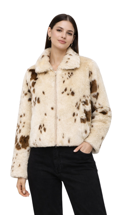 Zayra – Animal Faux Fur Jacket