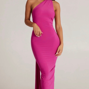 Veloura Elegantes Maxikleid mit einem Träger