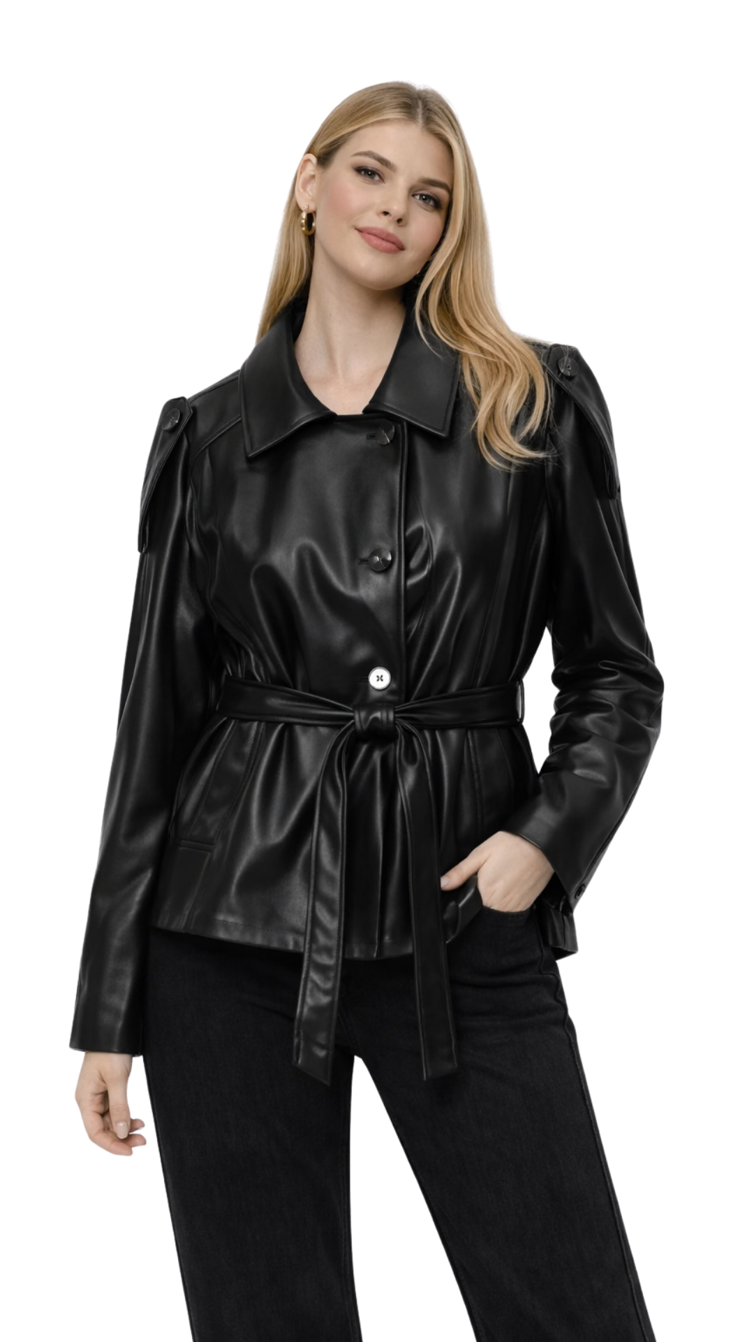 Lioré – Leather Short Trench