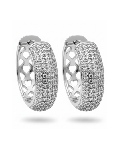 Lumière Heart Creolen – Silver Edition