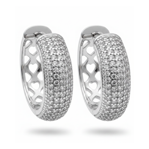 Lumière Heart Creolen – Silver Edition