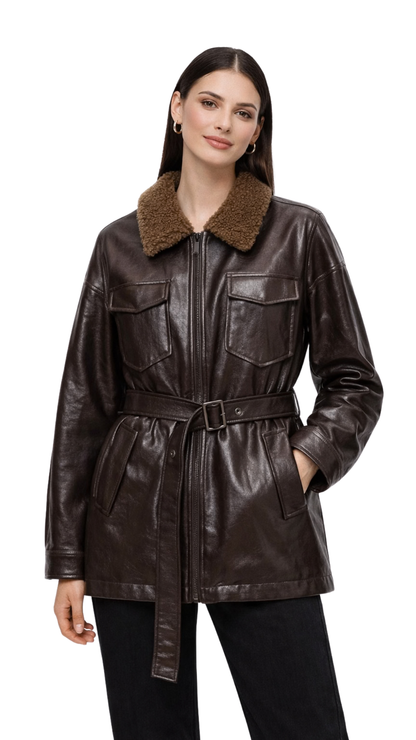Kaela – Coated Buckle Jacket