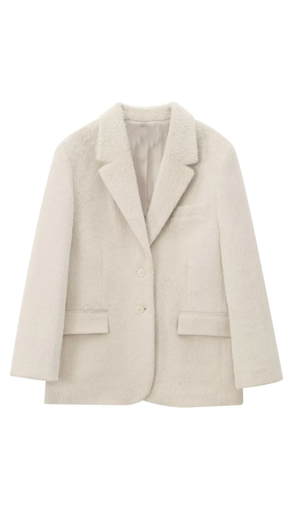 Elvéra – Long Faux Fur Blazer