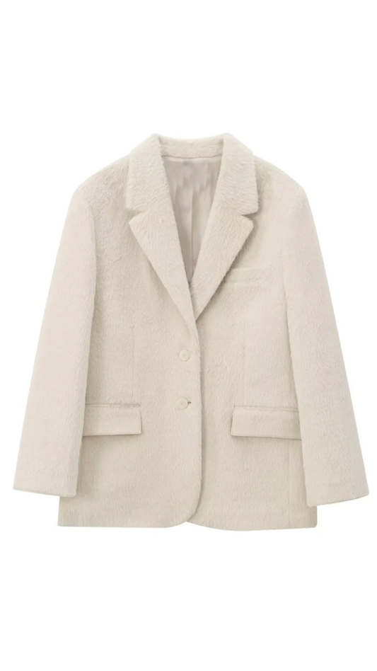 Elvéra – Long Faux Fur Blazer