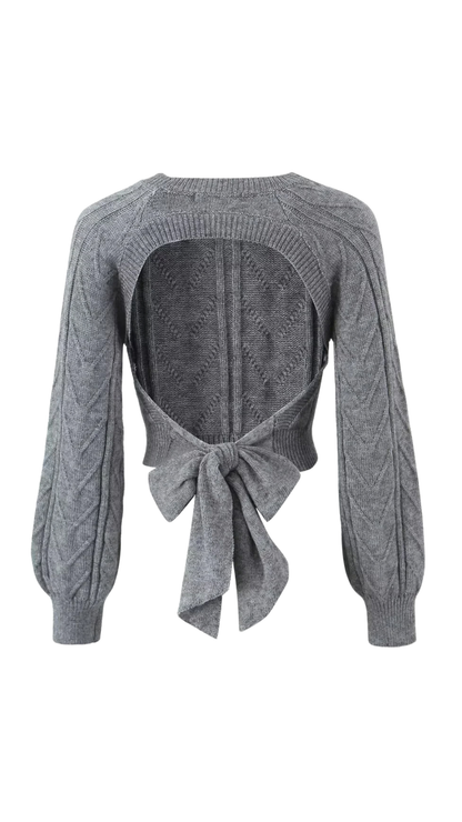 Arielle – Open Back Knit Sweater