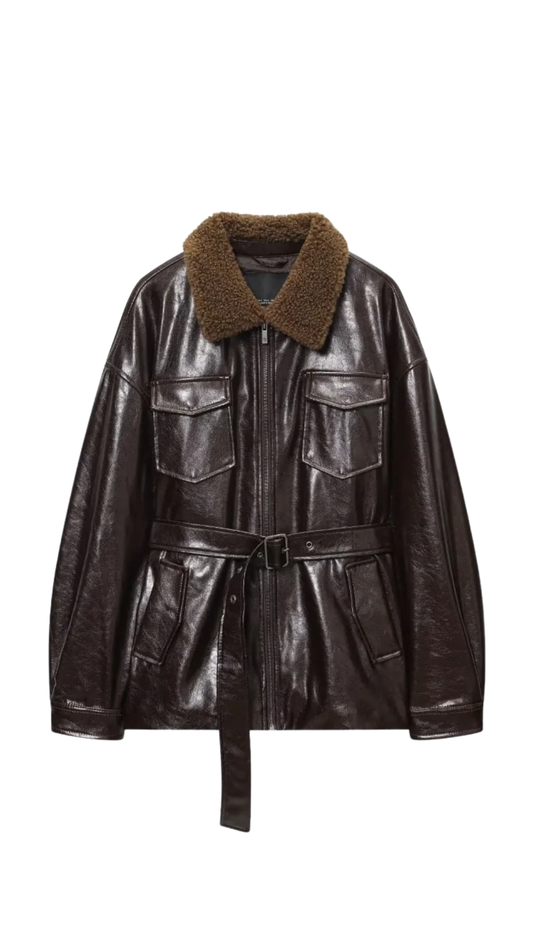 Kaela – Coated Buckle Jacket