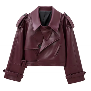 Moni – Asymmetrische Lederjacke