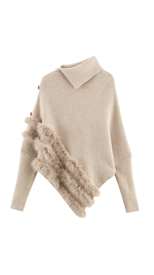 Avelyn – Asymmetric Knit Sweater