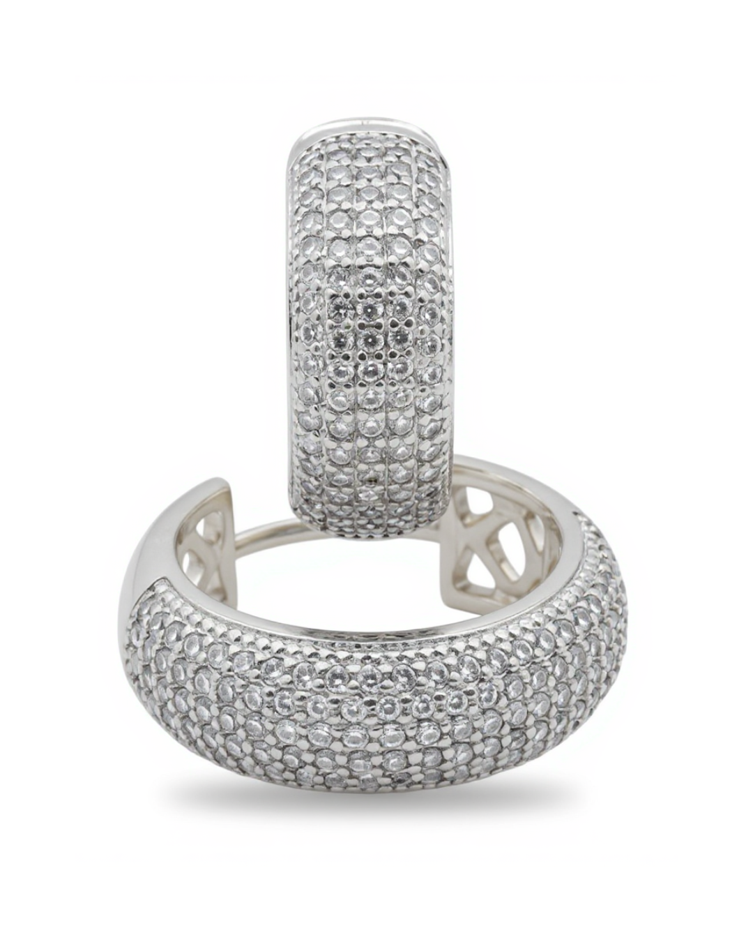 Lumière Heart Creolen – Silver Edition