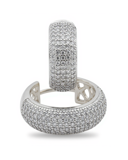Lumière Heart Creolen – Silver Edition