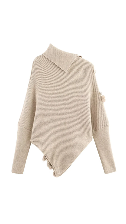 Avelyn – Asymmetric Knit Sweater