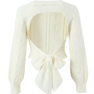 Arielle – Open Back Knit Sweater