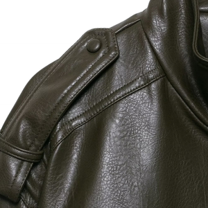 Kaya – Cropped PU-Leather Bomber