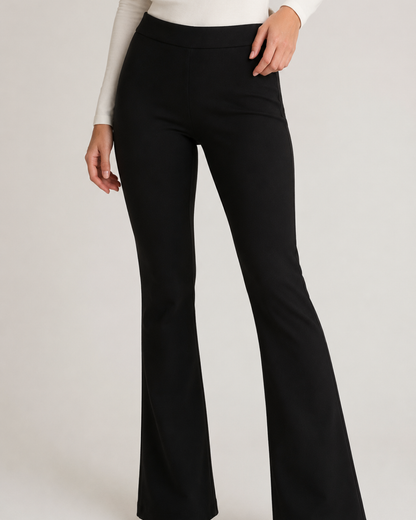 Élise Flared Fit Pants – Black