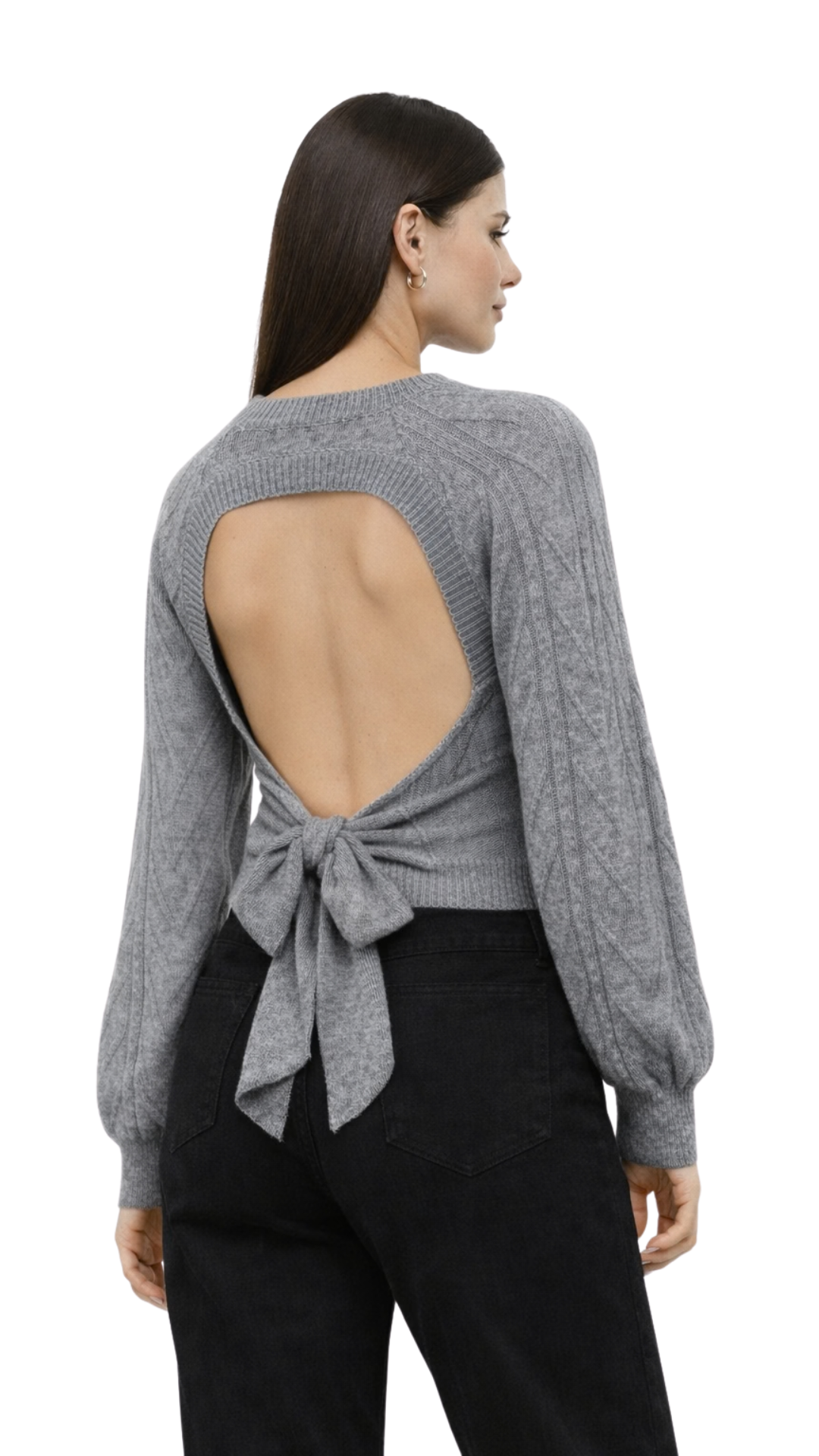 Arielle – Open Back Knit Sweater
