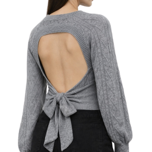 Arielle – Open Back Knit Sweater